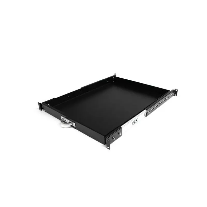 StarTech.com prateleira de teclado deslizante para rack de servidor 1U, 55lbs (25 kg), extração em aço com 22 polegadas (55 cm) de profundidade para rack de AV e rede de 19 polegadas