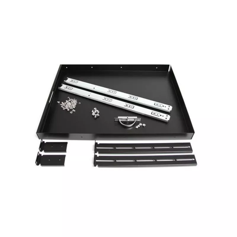 StarTech.com prateleira de teclado deslizante para rack de servidor 1U, 55lbs (25 kg), extração em aço com 22 polegadas (55 cm) de profundidade para rack de AV e rede de 19 polegadas