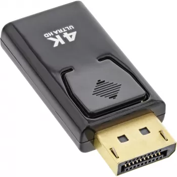 Conversor InLine DisplayPort macho / HDMI fêmea, 4K/60Hz, com áudio