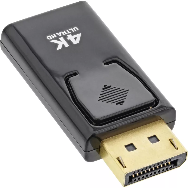 Conversor InLine DisplayPort macho / HDMI fêmea, 4K/60Hz, com áudio