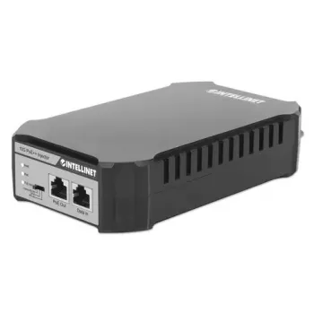 Injetor Intellinet 10G PoE++, uma porta de 95 W, compatível com IEEE 802.3bt (4PPoE), caixa metálica, opção de montagem na parede