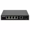 Intellinet Switch Gigabit Ethernet PoE+ de 5 portas com porta SFP, orçamento PoE de 91W