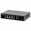 Intellinet Switch Gigabit Ethernet PoE+ de 5 portas com porta SFP, orçamento PoE de 91W