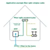 InLine Cabo de fibra ótica simplex, FTTH, LC/APC8° para SC/APC8° 9/125µm OS2 50m