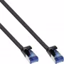 Cabo de rede flat InLine, U/FTP, Cat.6A, TPE sem halogéneos, preto, 7,5 m