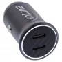 Adaptador de carregamento USB para automóvel InLine Power Delivery, 2x USB-C, preto