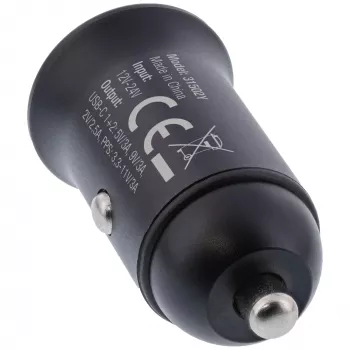 Adaptador de carregamento USB para automóvel InLine Power Delivery, 2x USB-C, preto