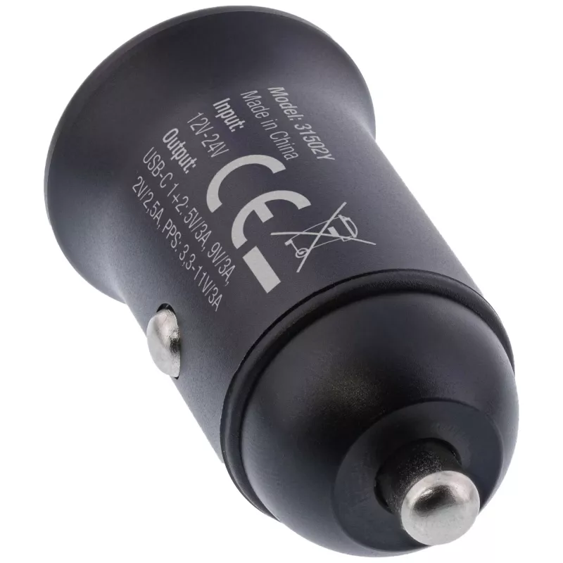 Adaptador de carregamento USB para automóvel InLine Power Delivery, 2x USB-C, preto