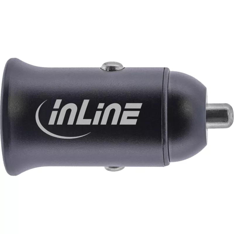 Adaptador de carregamento USB para automóvel InLine Power Delivery, 2x USB-C, preto