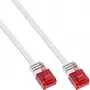 Cabo patch plano ultraslim InLine U/UTP Cat.6 Gigabit branco 1 m