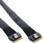 Cabo SAS fino InLine, SFF-8654 8X para SFF-8654 8X, 48 Gb/s, 0,75 m