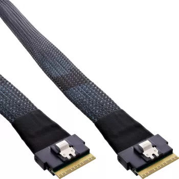 Cabo SAS fino InLine, SFF-8654 8X para SFF-8654 8X, 48 Gb/s, 0,5 m