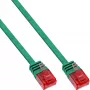 Cabo patch plano ultraslim InLine U/UTP Cat.6 Gigabit verde 5 m