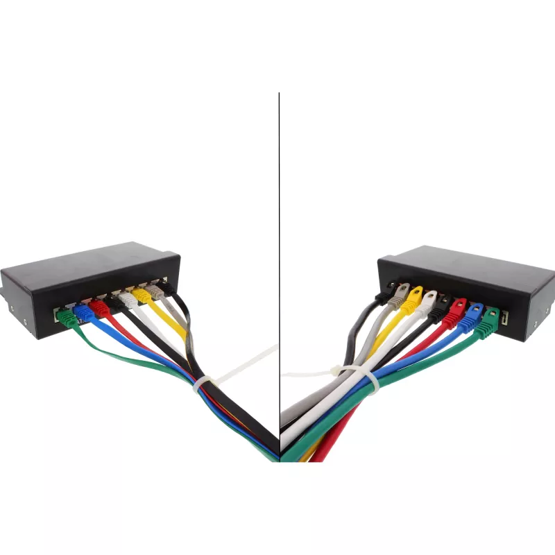 Cabo patch plano ultraslim InLine U/UTP Cat.6 Gigabit cinzento 15 m