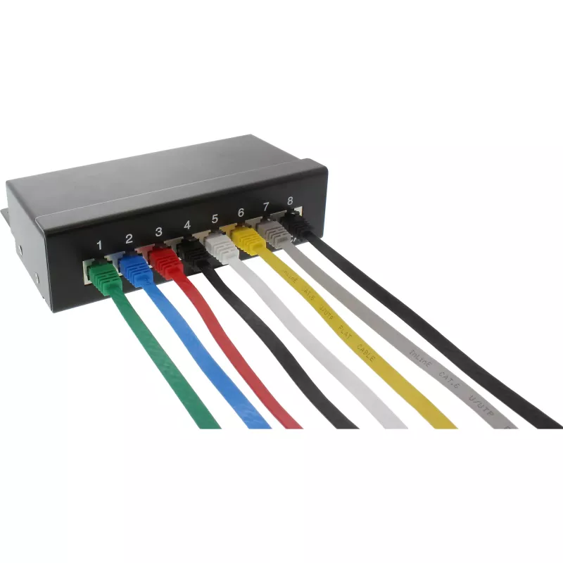 Cabo patch plano ultraslim InLine U/UTP Cat.6 Gigabit cinzento 0,5 m