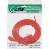 Cabo patch plano ultrafino InLine U/UTP Cat.6 Gigabit vermelho 2 m