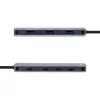 Hub USB 3.2 Gen.2 InLine, 4x USB-C + 3x USB-A, PD 100W, alumínio, cinzento