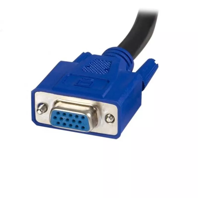 Cabo KVM USB 2 em 1 StarTech.com 6 ft, 1,8 m, VGA, preto, USB, USB A + VGA, USB B + VGA