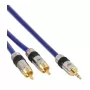 Cabo de áudio Premium InLine 2x ficha RCA / ficha 3,5 mm banhado a ouro 7 m