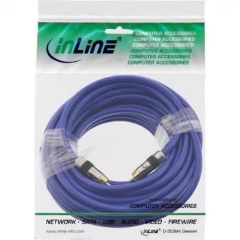 Cabo de vídeo e áudio digital RCA Premium InLine ficha RCA / ficha banhado a ouro 25 m