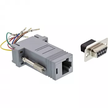 Adaptador InLine conector fêmea Sub-D 9 pinos para conector fêmea RJ45 68889B InLine