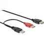 Cabo USB 2.0 em Y 2x ficha Type-A / conector fêmea InLine 34510Z 0,2 m