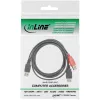 Cabo USB 2.0 em Y 2x ficha Type-A / conector fêmea InLine 34510Z 0,2 m