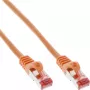 Cabo patch InLine S/FTP PiMF Cat.6 250MHz PVC cobre laranja 25m