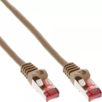 Cabo patch InLine S/FTP PiMF Cat.6 250MHz PVC cobre castanho 25m