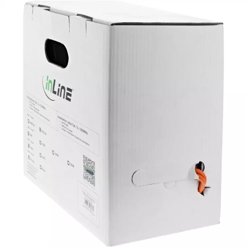 Cabo de instalação duplo InLine S/FTP PiMF Cat.7a AWG23 1200MHz, LSOH, 50m