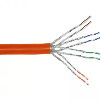 Cabo de instalação duplo InLine S/FTP PiMF Cat.7a AWG23 1200MHz, LSOH, 100m