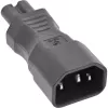 Adaptador de rede InLine IEC 60320 C14 para C7, entrada IEC de 3 polos para 2 polos