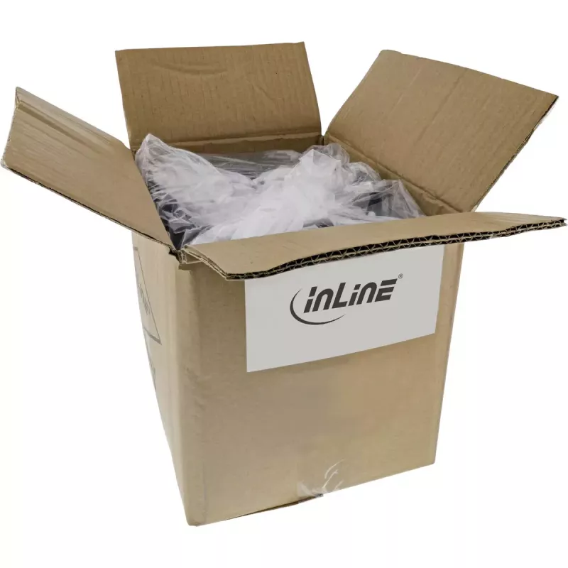InLine B-35610 Cabo de extensão USB 3.2 A macho/fêmea, preto, 1 m, embalagem a granel de 80