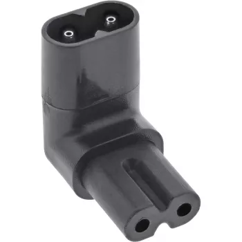 Adaptador de rede InLine IEC 60320 C8 / C7, angular para cima/baixo 2 polos