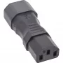 Adaptador de rede InLine IEC 60320 C14 para C13, 3 polos, ficha de aparelho