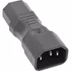 Adaptador de rede InLine IEC 60320 C14 para C13, 3 polos, ficha de aparelho