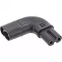 Adaptador de rede InLine IEC 60320 C8 / C7, angular esquerda/direita 2 polos