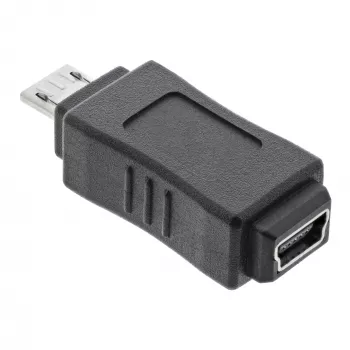 Adaptador Micro-USB InLine Micro-B macho / Mini-USB 5 pinos fêmea