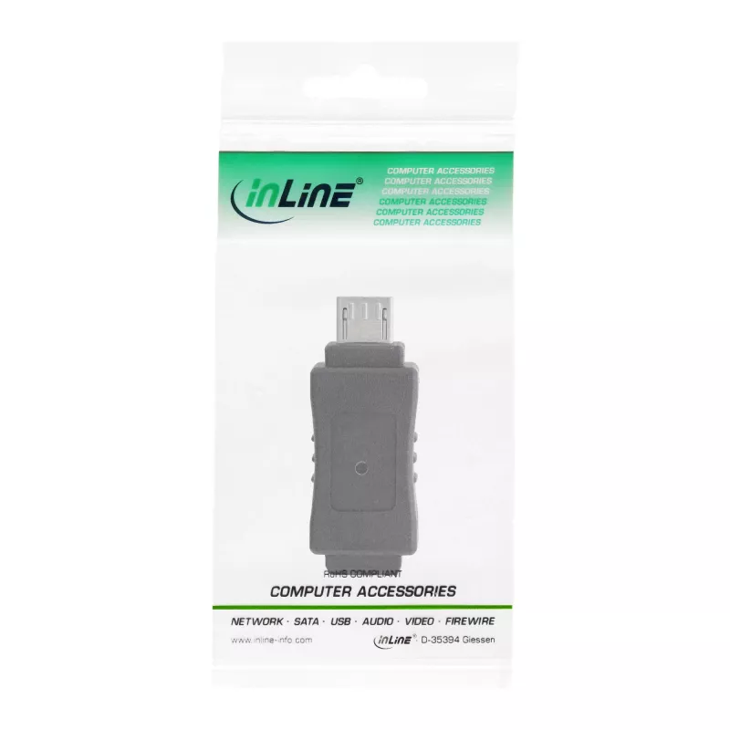 Adaptador Micro-USB InLine Micro-B macho / Mini-USB 5 pinos fêmea