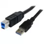 Cabo StarTech.com 3 m SuperSpeed USB 3.0 preto A para B - M/M