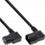 Cabo de alimentação InLine C13 / C14, preto, angular, 5 m