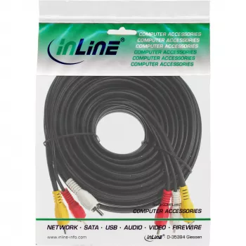 Cabo AV InLine 89610 3x ficha RCA macho/macho 10 m