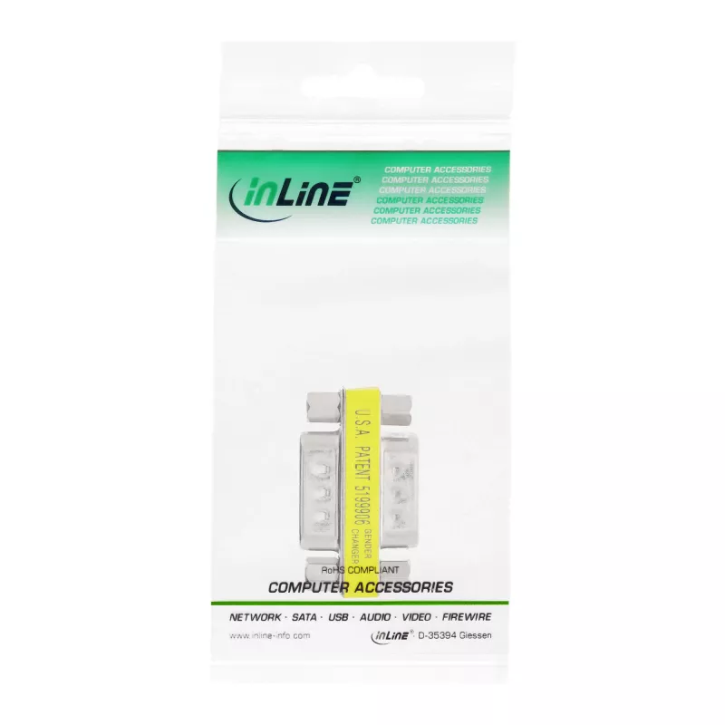 Adaptador série InLine DB9 macho / macho 32214