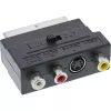 Adaptador Scart InLine ficha Scart / 3x RCA e entrada/saída de vídeo S-VHS