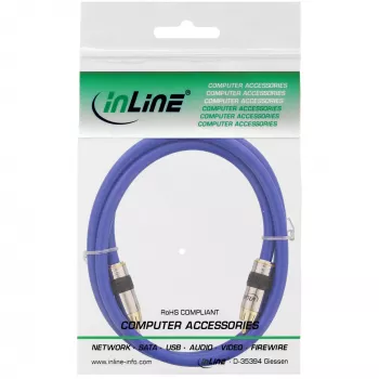 Cabo de vídeo e áudio digital RCA InLine Premium ficha RCA/ficha dourado 0,5 m