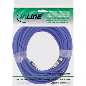 Cabo de vídeo e áudio digital RCA InLine Premium ficha RCA/ficha dourado 15 m