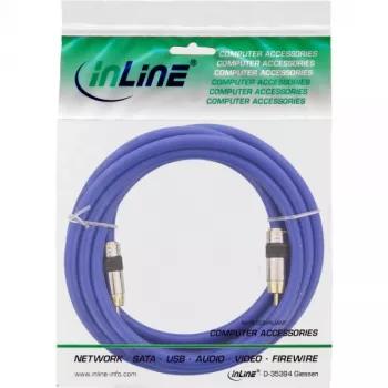 Cabo de vídeo e áudio digital RCA InLine Premium ficha RCA/ficha dourado 3 m