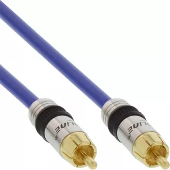 Cabo de vídeo e áudio digital RCA InLine Premium, ficha RCA/ficha, dourado, 2 m