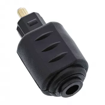 Adaptador de áudio ótico conector fêmea 3,5 mm / ficha Toslink InLine 89907