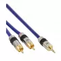 Cabo de áudio InLine Premium 2x ficha RCA / ficha jack 3,5 mm dourado 5 m